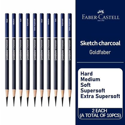 Faber Castell Goldfaber Charcoal Pencils Set for Sketching Shading and Drawing