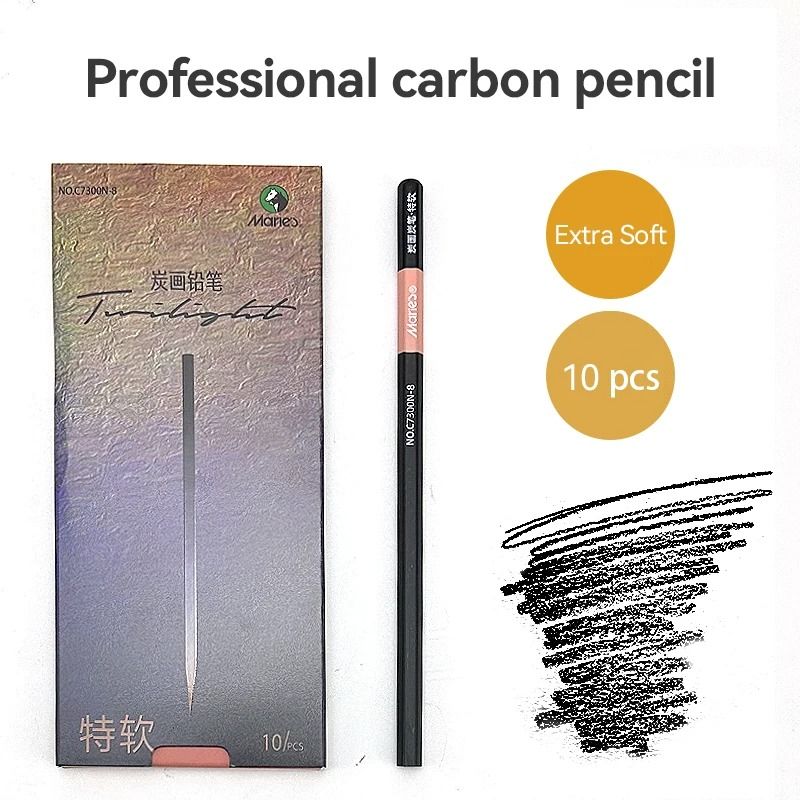 Professional 10-Piece Charcoal & Graphite Sketching Set - Premium Artist Grade
