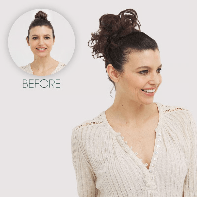 Rose Bun Hair Scrunchie for Effortless Messy Buns & Volume Boost, Instant Styling