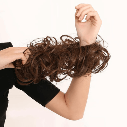 Rose Bun Hair Scrunchie for Effortless Messy Buns & Volume Boost, Instant Styling