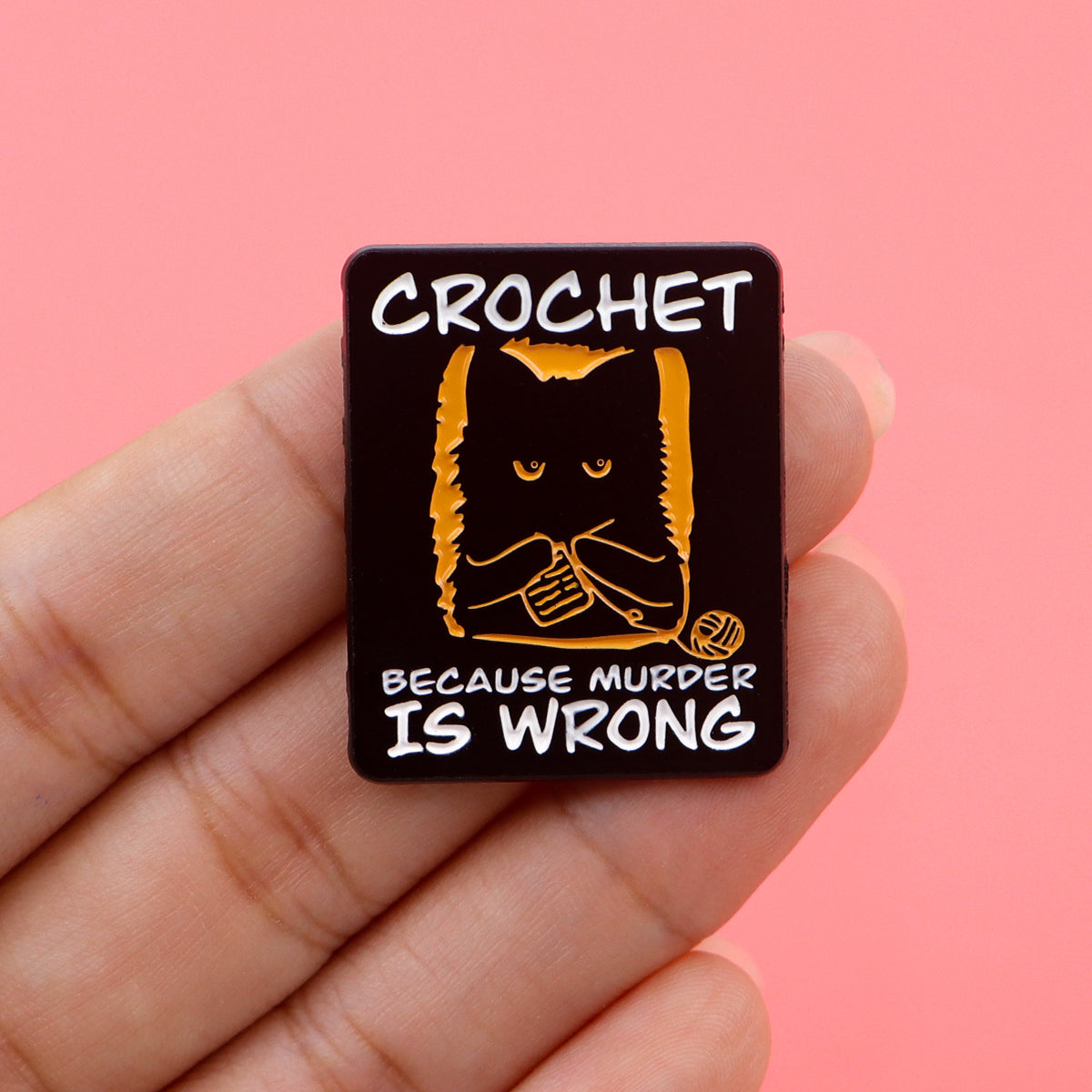 Cute Black Cat Enamel Pin Cozy, Whimsical Accessory for Your Bag, Hat, or Collar