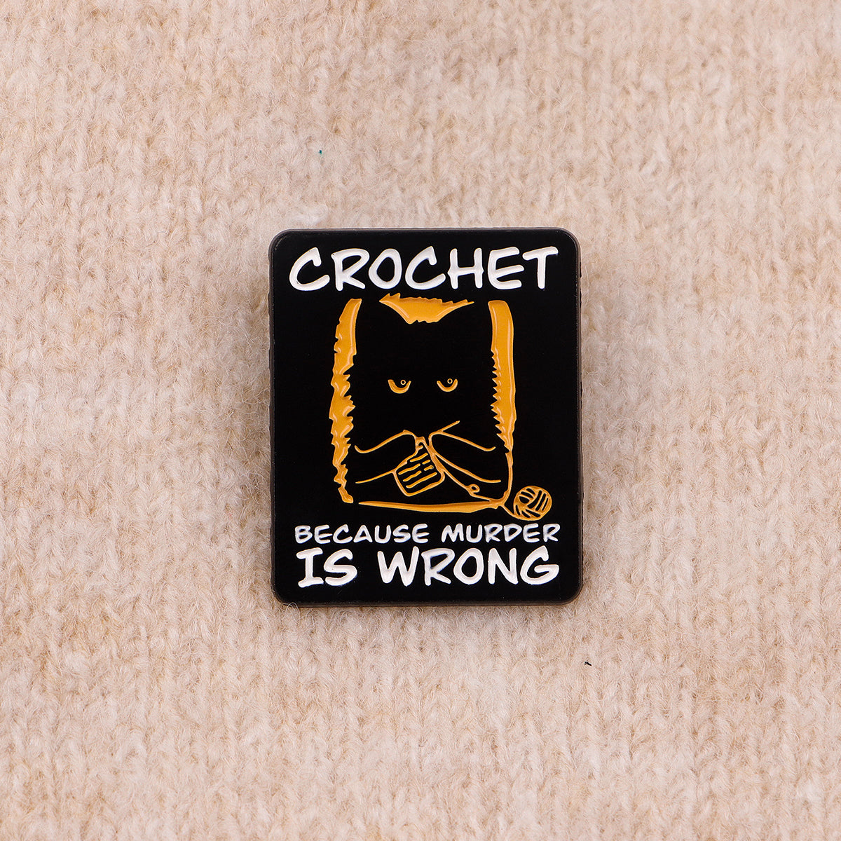 Cute Black Cat Enamel Pin Cozy, Whimsical Accessory for Your Bag, Hat, or Collar