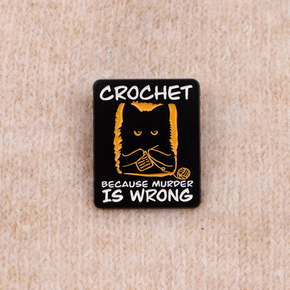 Cute Black Cat Enamel Pin Cozy, Whimsical Accessory for Your Bag, Hat, or Collar