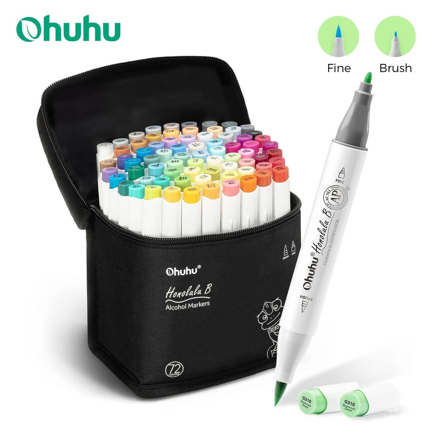 Refillable Alcohol Art Markers Set for Professional Drawing and Blending