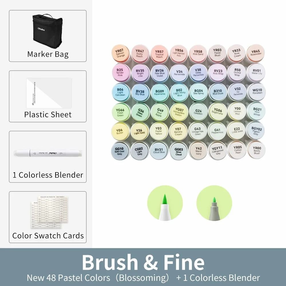 Refillable Alcohol Art Markers Set for Professional Drawing and Blending