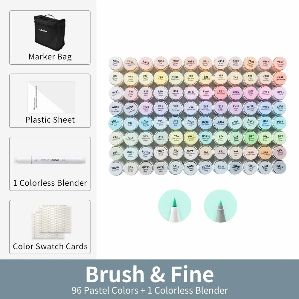 Refillable Alcohol Art Markers Set for Professional Drawing and Blending