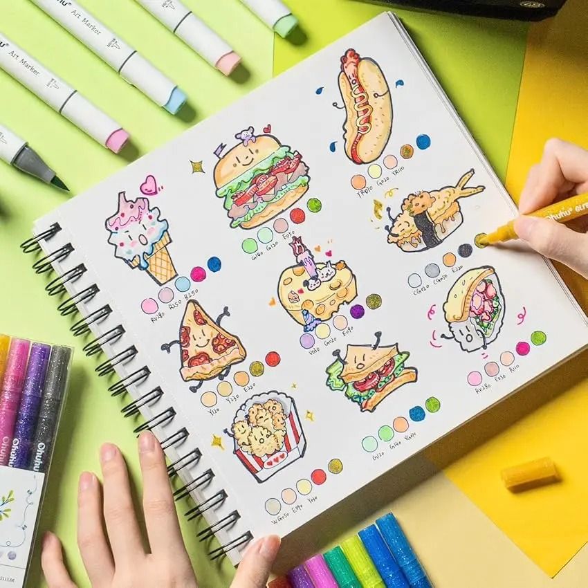 Refillable Alcohol Art Markers Set for Professional Drawing and Blending