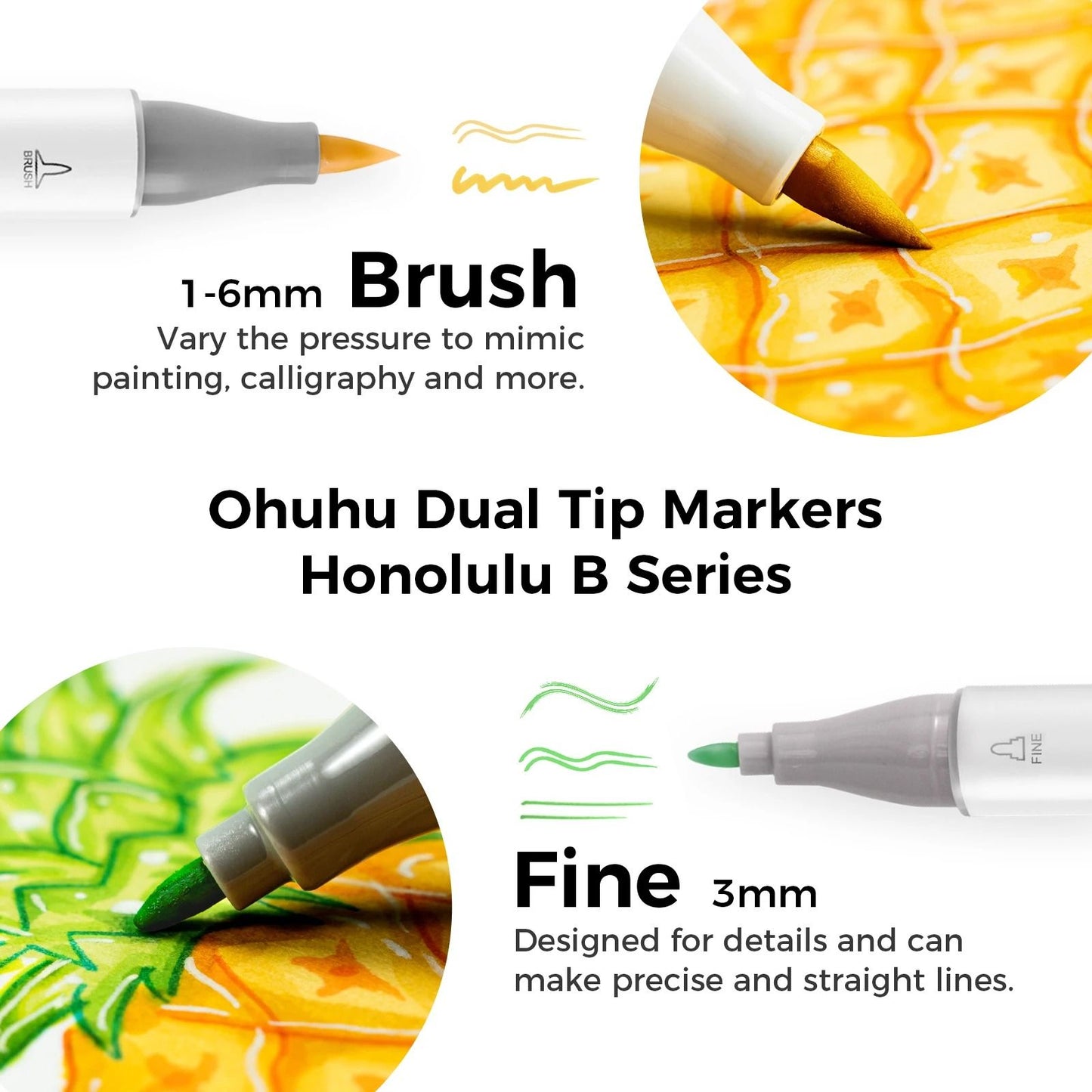 Refillable Alcohol Art Markers Set for Professional Drawing and Blending