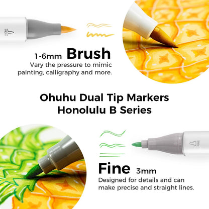 Refillable Alcohol Art Markers Set for Professional Drawing and Blending