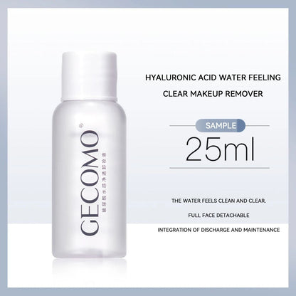 GECOMO Hyaluronic Acid Makeup Remover 3 in 1 Eye Lip and Face Cleanser Gentle Sensitive Skin Makeup Remover Pump Bottle