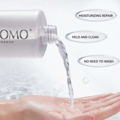 GECOMO Hyaluronic Acid Makeup Remover 3 in 1 Eye Lip and Face Cleanser Gentle Sensitive Skin Makeup Remover Pump Bottle