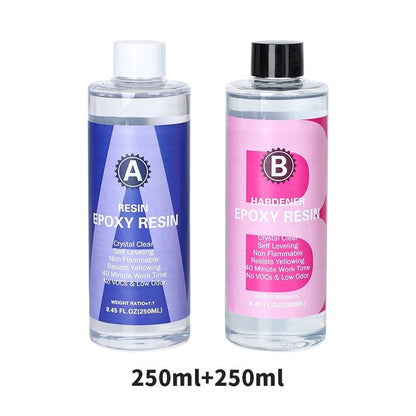 Crystal Clear Epoxy Resin Kit 1 to 1 High Gloss Art Resin for DIY Crafts and Jewelry