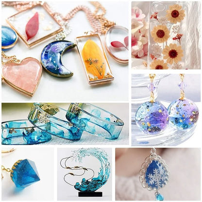 Crystal Clear Epoxy Resin Kit 1 to 1 High Gloss Art Resin for DIY Crafts and Jewelry