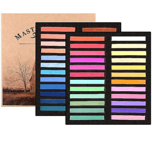 Master Series Soft Pastel Set - Professional Colored Chalk Crayon Art Supplies