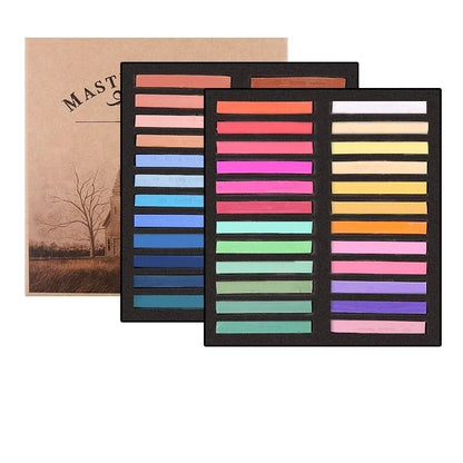 Master Series Soft Pastel Set - Professional Colored Chalk Crayon Art Supplies