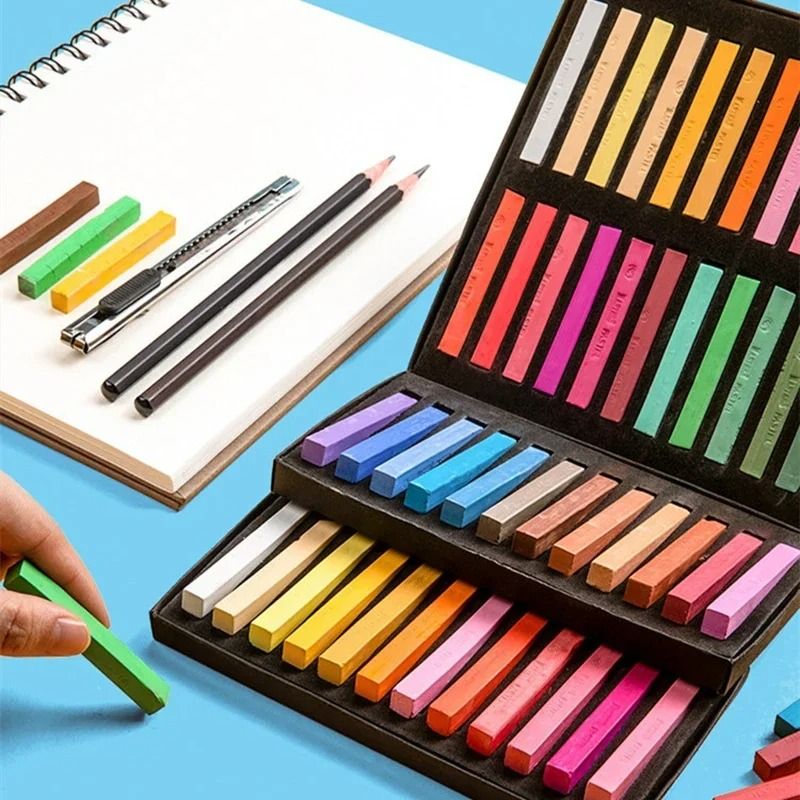 Master Series Soft Pastel Set - Professional Colored Chalk Crayon Art Supplies