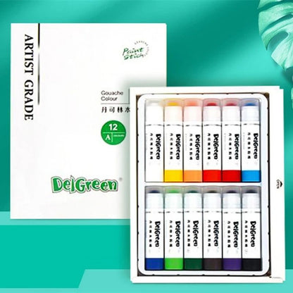 Artist Series Soft Solid Gouache Paint Sticks - Washable Non-Toxic Drawing Pastels