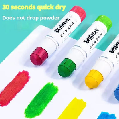Artist Series Soft Solid Gouache Paint Sticks - Washable Non-Toxic Drawing Pastels