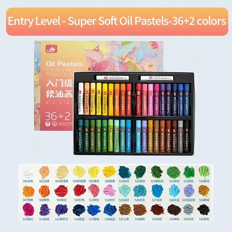 Super Soft Professional Oil Pastel Set - Vibrant Artist Grade Blending & Layering