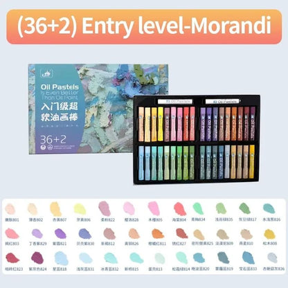 Super Soft Professional Oil Pastel Set - Vibrant Artist Grade Blending & Layering
