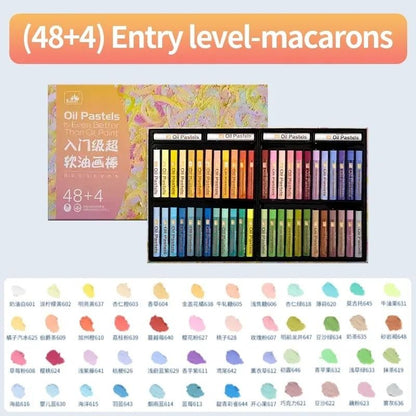 Super Soft Professional Oil Pastel Set - Vibrant Artist Grade Blending & Layering