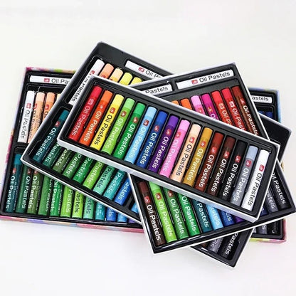 Super Soft Professional Oil Pastel Set - Vibrant Artist Grade Blending & Layering