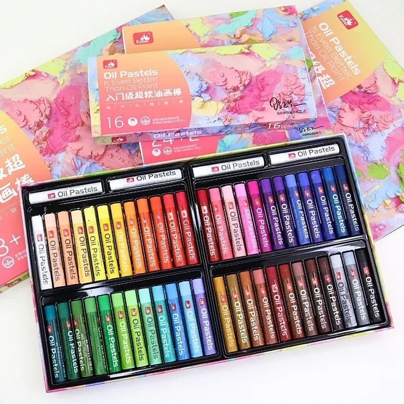 Super Soft Professional Oil Pastel Set - Vibrant Artist Grade Blending & Layering