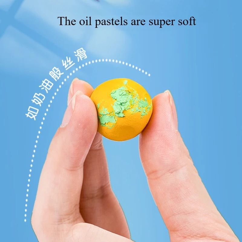 Super Soft Professional Oil Pastel Set - Vibrant Artist Grade Blending & Layering