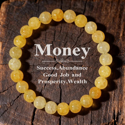 Citrine Bracelet for Wealth and Positivity – Feng Shui Beaded Crystal Bracelet