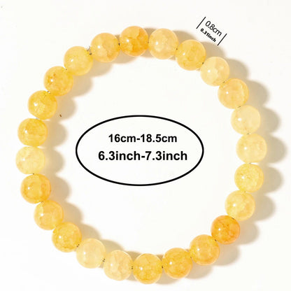 Citrine Bracelet for Wealth and Positivity – Feng Shui Beaded Crystal Bracelet