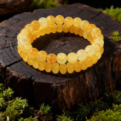 Citrine Bracelet for Wealth and Positivity – Feng Shui Beaded Crystal Bracelet