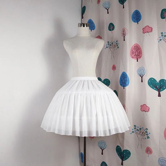 Lolita Chiffon Petticoat Crinoline Underskirt for Cosplay and Ball Gown