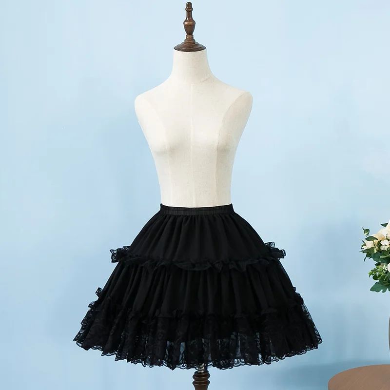 Lolita Chiffon Petticoat Crinoline Underskirt for Cosplay and Ball Gown
