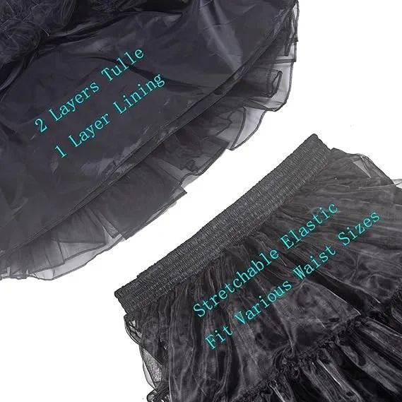 BABYONLINE Short Tulle Petticoat Crinoline Rockabilly Underskirt