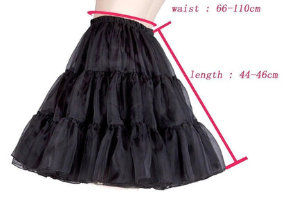 BABYONLINE Short Tulle Petticoat Crinoline Rockabilly Underskirt