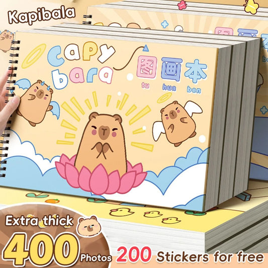 Kawaii Capybara Picture Book A4 Thickened Blank Sketch Art Drawing Supplies for Students