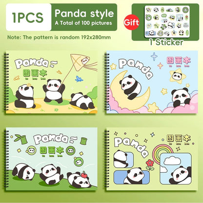 Kawaii Capybara Picture Book A4 Thickened Blank Sketch Art Drawing Supplies for Students
