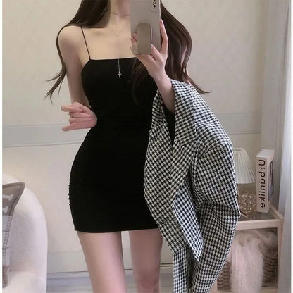 Slim Fit Sling Bodycon Mini Dress for Women Sexy Summer Sleeveless Party Dress
