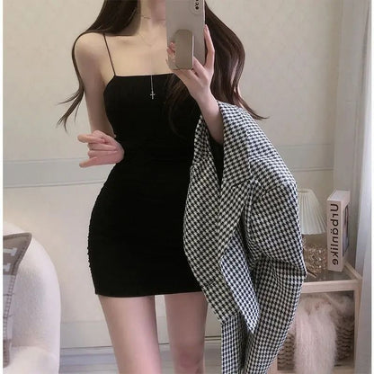 Slim Fit Sling Bodycon Mini Dress for Women Sexy Summer Sleeveless Party Dress
