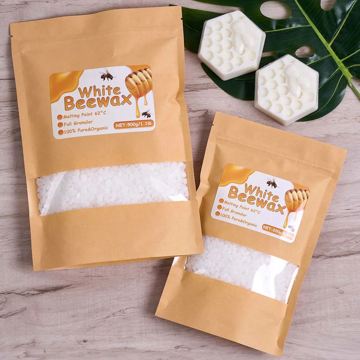 Pure Natural Beeswax Granules for DIY Candle Making with Wicks