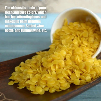 Natural Granular Beeswax Pellets DIY Craft and Furniture Polish Material