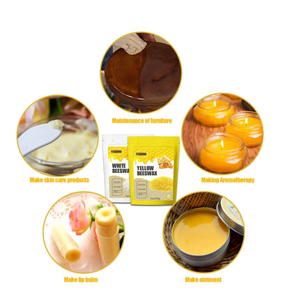 Natural Granular Beeswax Pellets DIY Craft and Furniture Polish Material