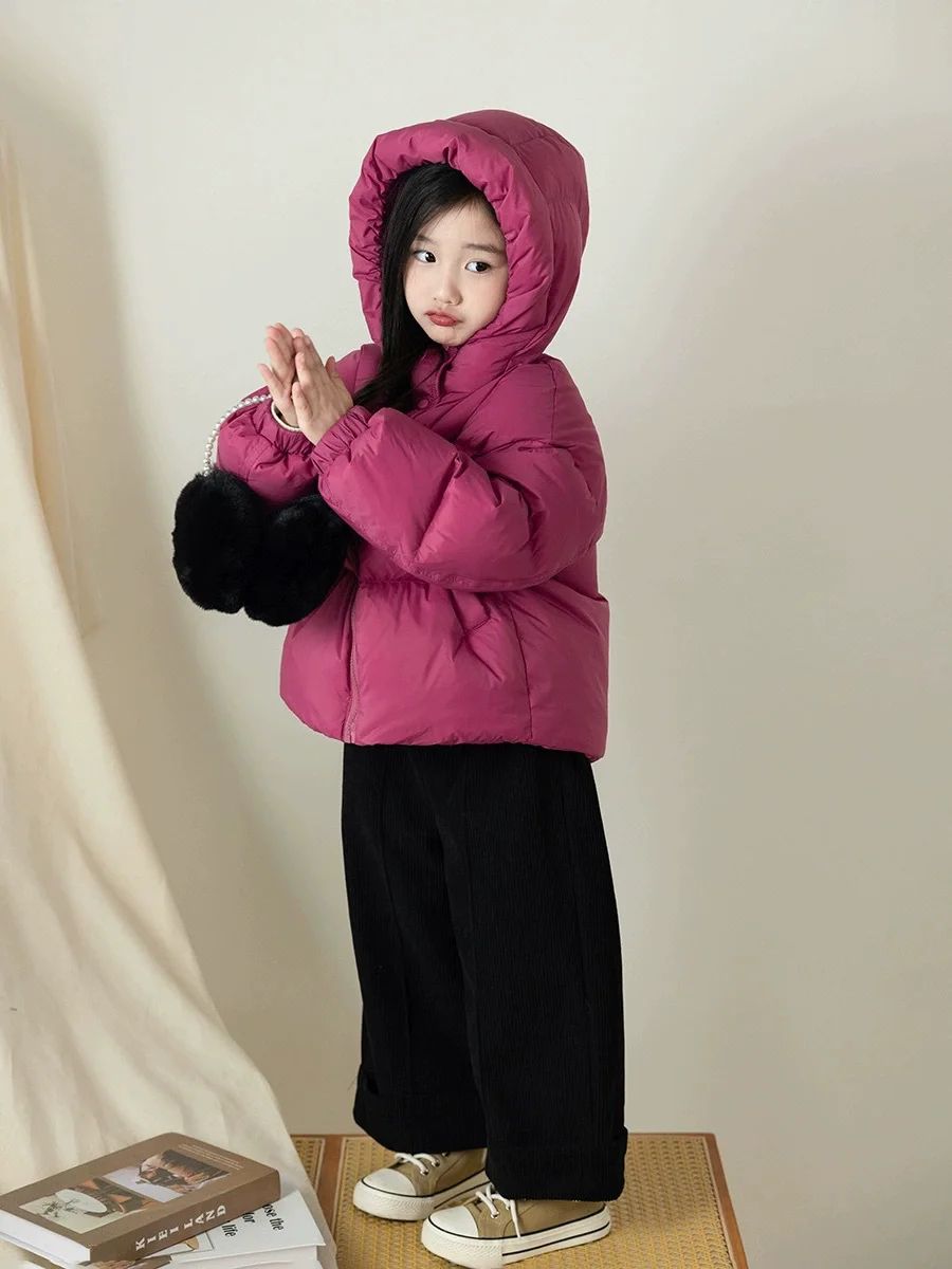 Kids Winter Hooded Puffer Jacket – Warm Cotton-Padded Coat for Boys & Girls (3–12Y)