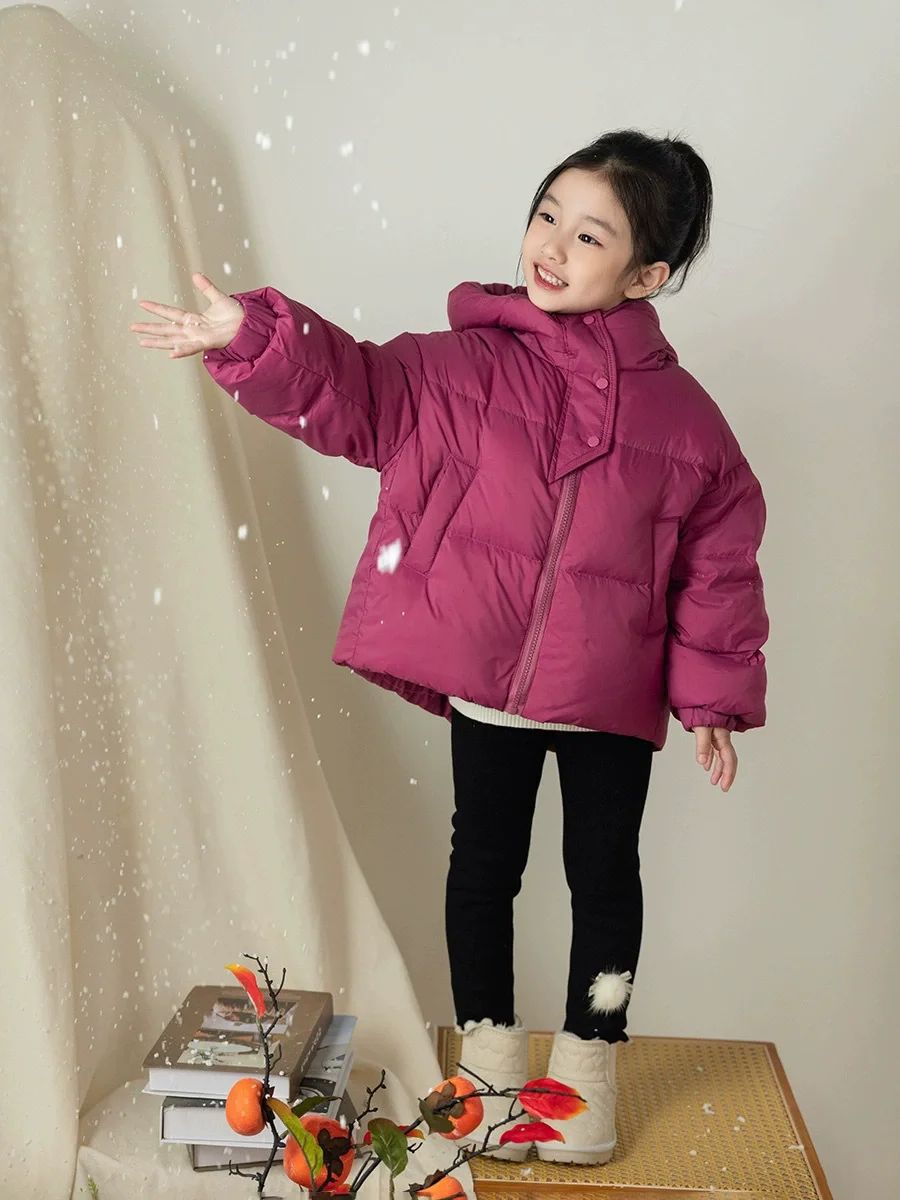 Kids Winter Hooded Puffer Jacket – Warm Cotton-Padded Coat for Boys & Girls (3–12Y)