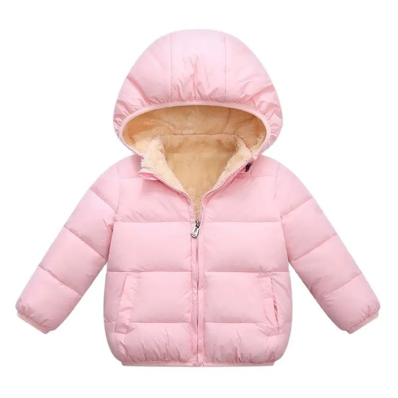 Kids Plush Fur Hooded Winter Jacket – Thick Warm Cotton-Padded Coat for Boys & Girls (3–6Y)