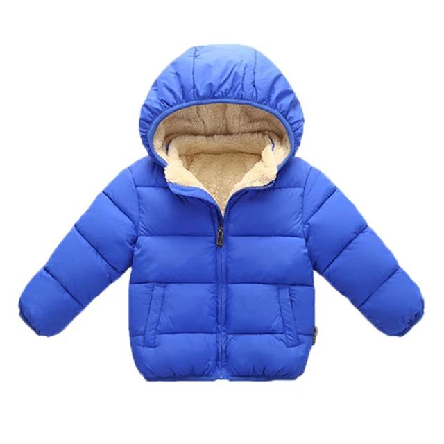 Kids Plush Fur Hooded Winter Jacket – Thick Warm Cotton-Padded Coat for Boys & Girls (3–6Y)