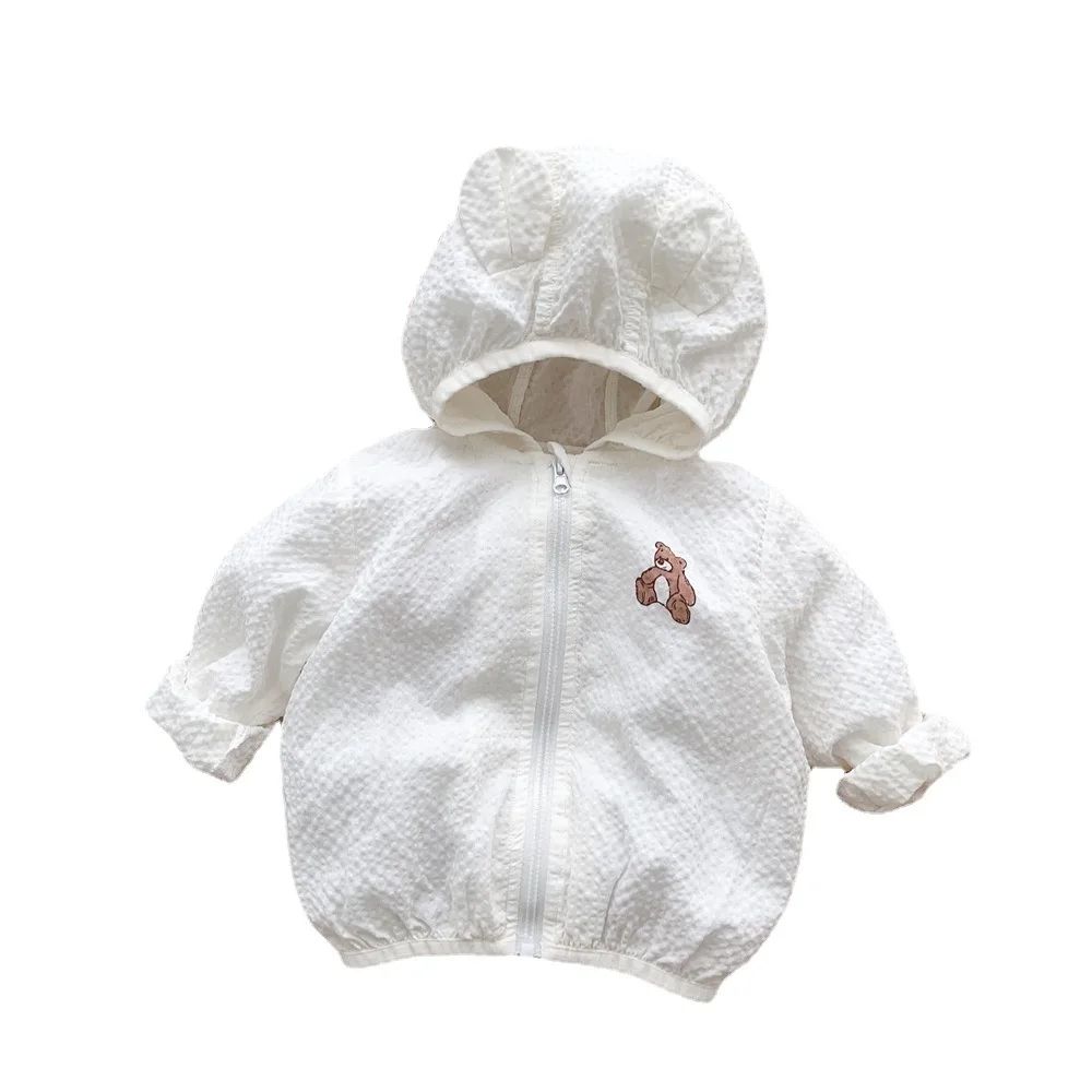 Cute Bear Baby Sun Protection Jacket – Lightweight UV Protective Coat for Infants & Toddlers