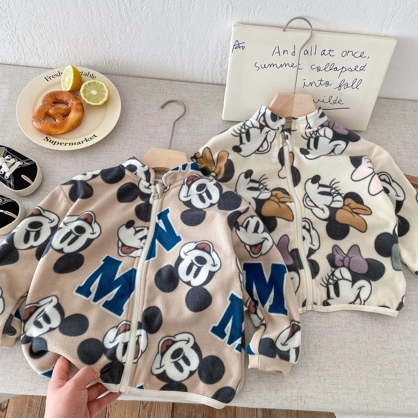 Disney Mickey Kids Lightweight Jacket – Cartoon Print Spring Autumn Coat for Boys & Girls (0–6Y)