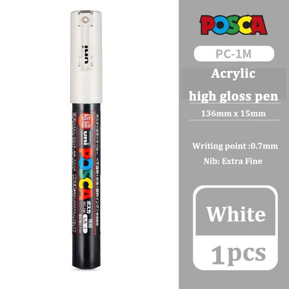 Uni Posca White Paint Marker Waterproof Acrylic Paint Pen for Art Posters Crafts and Design