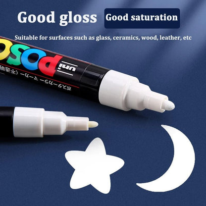 Uni Posca White Paint Marker Waterproof Acrylic Paint Pen for Art Posters Crafts and Design